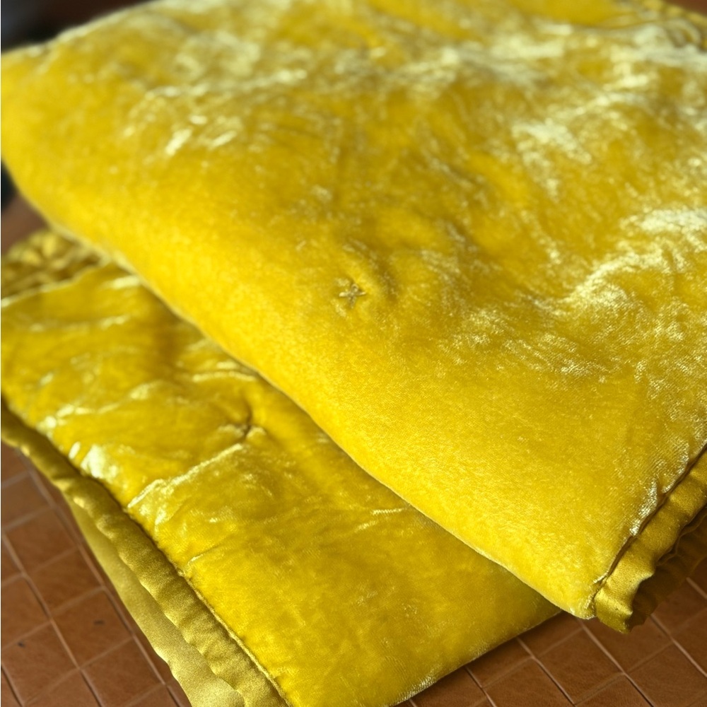 Opalhouse Target 2 Tufted Velvet Stitch Standard Pillow Shams Citron Yellow Gold